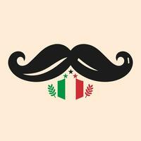 de italia icónico Bigote un sencillo vector icono de un italiano Bigote para el web