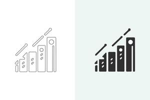 íconos representando porcentaje crecimiento y disminución son metido. valores vector colección de por ciento, flecha, arriba, abajo, y línea estilo símbolos