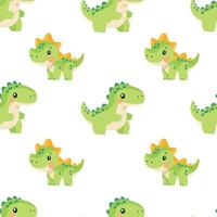 Bright vector seamless pattern. Cute dinosaurs. Pattern for baby clothes, textiles, diapers and fabrics.