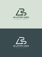 Minimal AB letter logo template, AB vector type icon logo