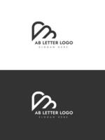 Minimal AB letter logo template, AB vector type icon logo