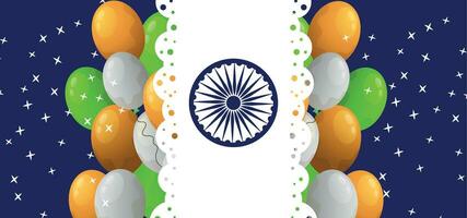 indian independence day background vector