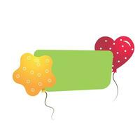 Birthday frame with balloons vector