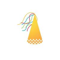 birthday hat illustration vector