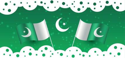 Pakistan independence day background vector