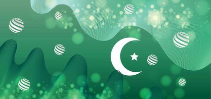 Pakistan independence day background vector