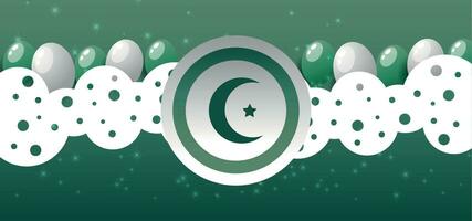 Pakistan independence day background vector