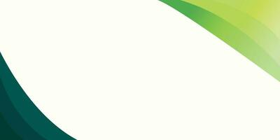 Abstract green curves banner background. Dynamic shapes composition. Vector illustration