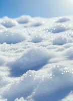 AI generated Snow texture background photo