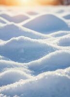 AI generated Snow texture background photo