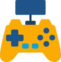 a yellow game controller vector