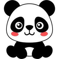 linda panda clipart vector