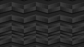 Black 3d geometric shapes abstract tech motion animated background video