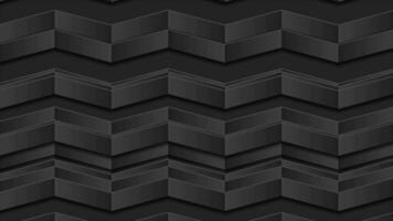 Black 3d geometric shapes abstract tech motion animated background video