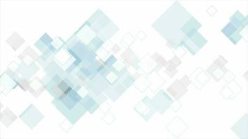 Blue and grey tech geometric motion background with squares video