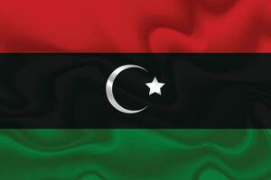 vector Libya 3d flag country isolated on background