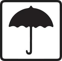 vector paraguas firmar símbolo en bienes