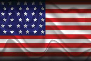 3d vector realistic United states flag