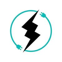 lightning logo template, bolt logo element, strom vector icon