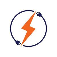 lightning logo template, bolt logo element, strom vector icon