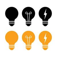 template light bulb, glowing light bulb design elements vector