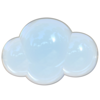 nuage y2k 3d le rendu mignonne clair verre png