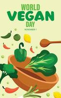 World Vegan Day. vector design with adobe illustrator.
