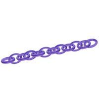 Chain Y2K 3D rendering cute clear glass png