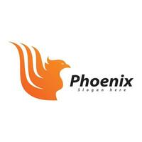 Phoenix logo design vector template.