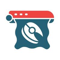 Packaging Machines Vector Glyph Two Color Icons For Personal And Commercial Use.