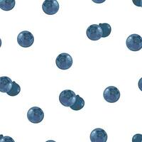 Blueberry seamless pattern. Flat blueberry fruit seamless pattern. Blueberry background for fabric, wrapping paper, wallpaper, textile, packaging, cover, interior, decoration, and other use. vector