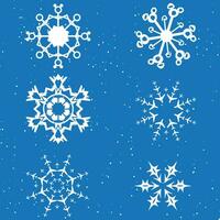 illustration of cute snowflake icons vector