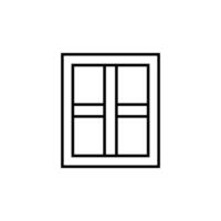 Window Simple Outline Symbol for Web Sites. Suitable for books, stores, shops. Editable stroke in minimalistic outline style. Symbol for design vector