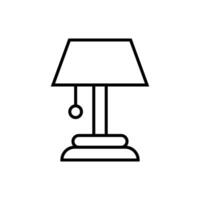 Bedside lamp Linear Icon. Perfect for design, infographics, web sites, apps. vector