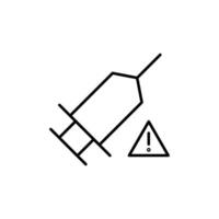 Syringe Vector Line Icon. Vector Illustration for web sites, apps, design, banners and other purposes