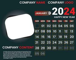 calendar 2024 , desk calendar, Wal calendar vector