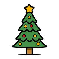 A decorative Christmas tree Vector illustration