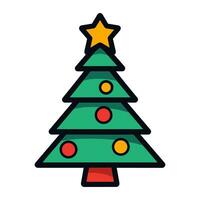 A decorative Christmas tree Vector illustration