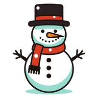 A Snowman Vector illustration isolated on a white background