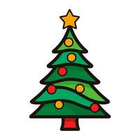 A decorative Christmas tree Vector illustration