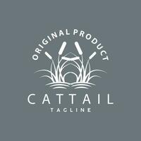 Cattail Logo Design Vector Simple Illustration Symbol Template