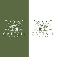 Cattail Logo Design Vector Simple Illustration Symbol Template