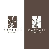 Cattail Logo Design Vector Simple Illustration Symbol Template