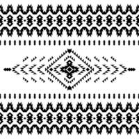 Geometric seamless ethnic pattern in black and white color. Aztec tribal contemporary motif. Native style. Design for curtain, textile, wrapping, fabric, clothes, patchwork, batik, texture, ikat. vector