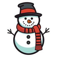 A Snowman Vector illustration isolated on a white background
