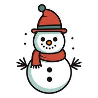 A Snowman Vector illustration free