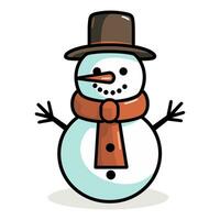 un monigote de nieve vector ilustración gratis