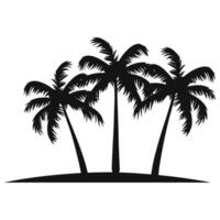 A Coconut tree Silhouette Vector free