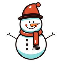 un monigote de nieve vector ilustración gratis