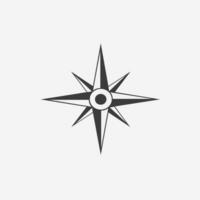 Compass icon vector. discovery, guide, navigation, arrow, direction symbol sign vector